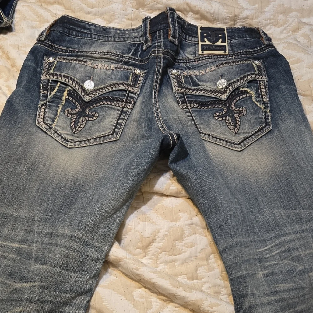 Rock Revival Men's Blue Straight Jeans - Picture 2 of 2